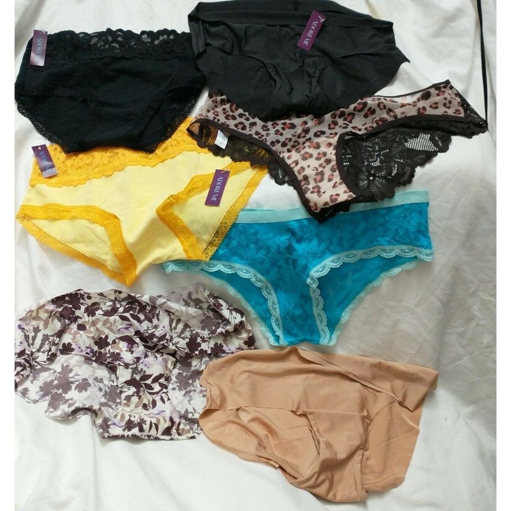 Adore Me Thong Bikini Panties Womens Multicolor Lace Stretch Sz Small NWT (7)